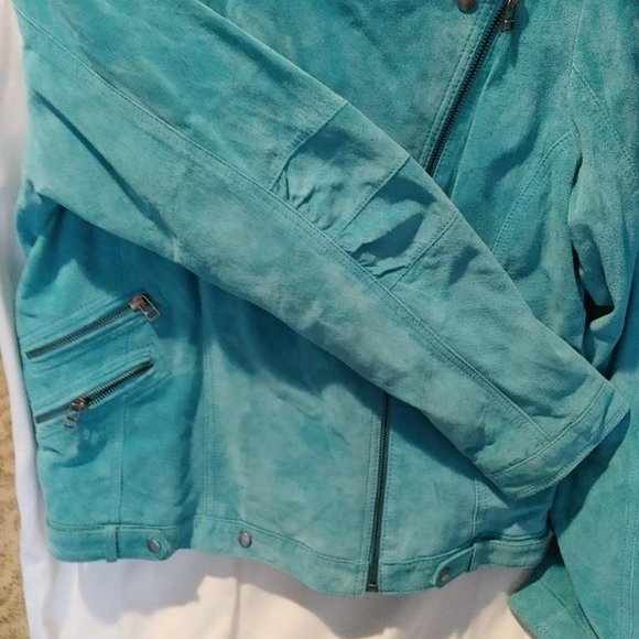 DANIER SUEDE LEATHER BOMBER JACKET - Picture 3 of 7